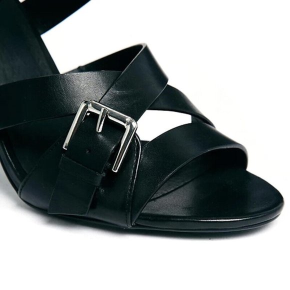 Shellys London Black Coessa Strappy Chunky Heel Sandals Size 6 NIB Open Toe - Picture 4 of 9